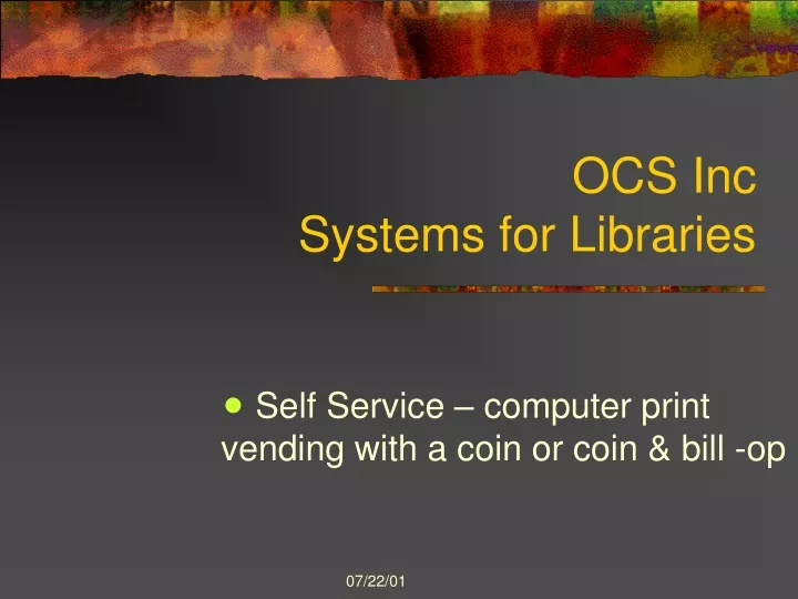 ocs inc systems for libraries