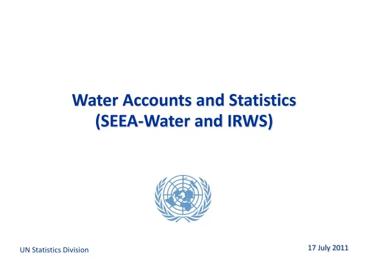 water accounts and statistics seea water and irws