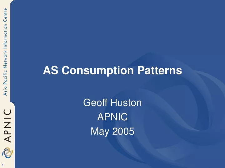 as consumption patterns