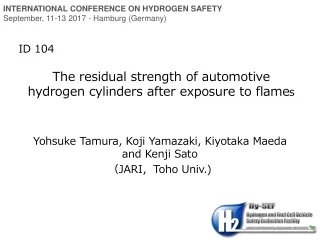 The residual strength of automotive hydrogen cylinders after exposure to flame s