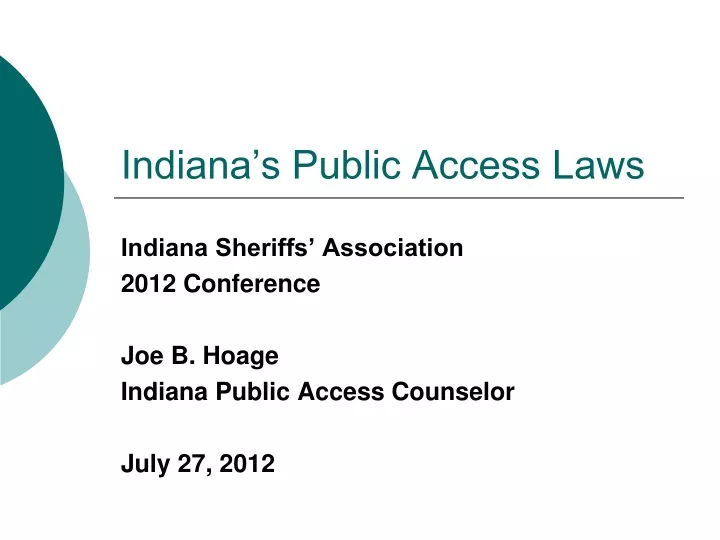 indiana s public access laws