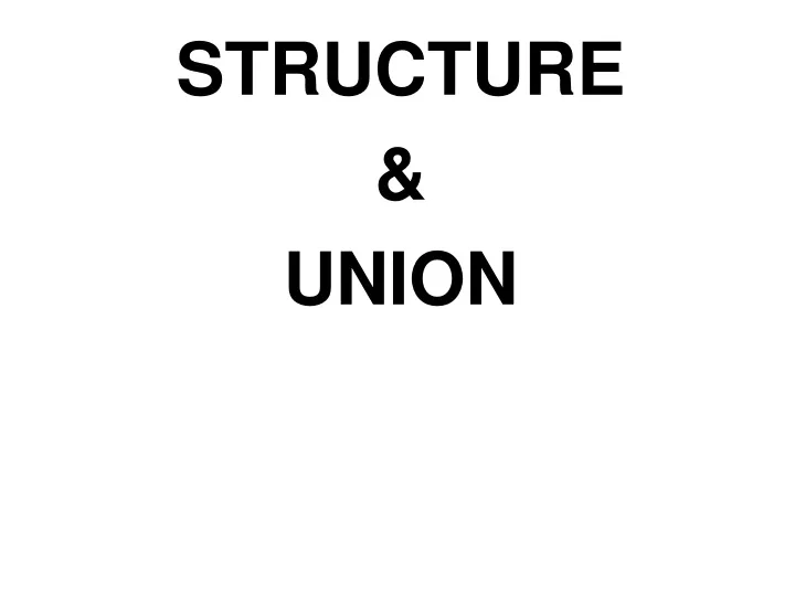 structure union