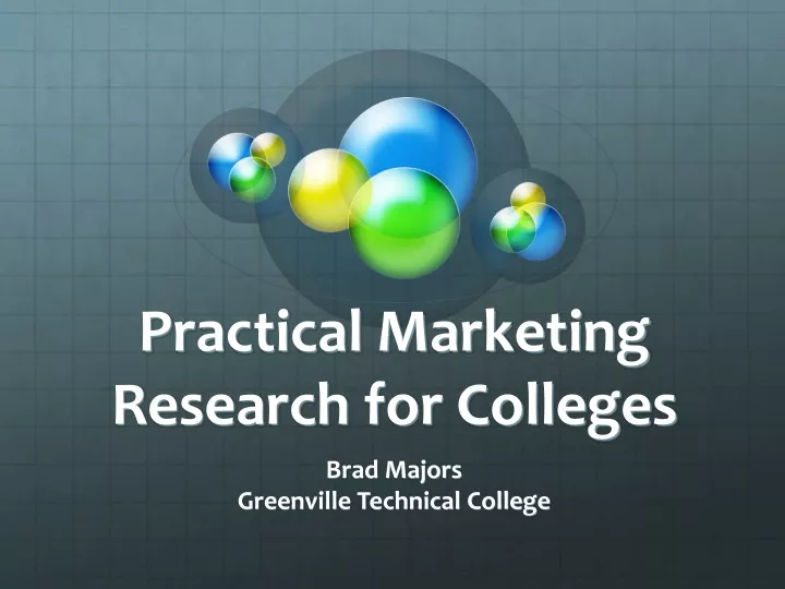 practical marketing research for colleges