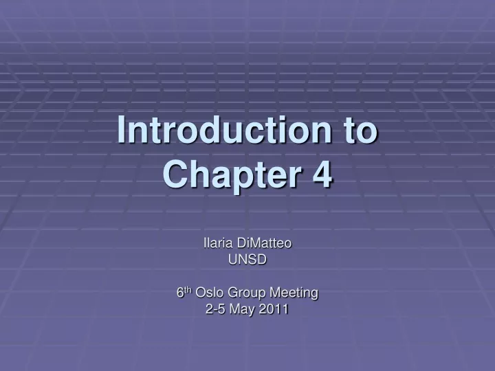 introduction to chapter 4