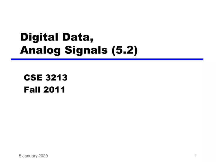 digital data analog signals 5 2