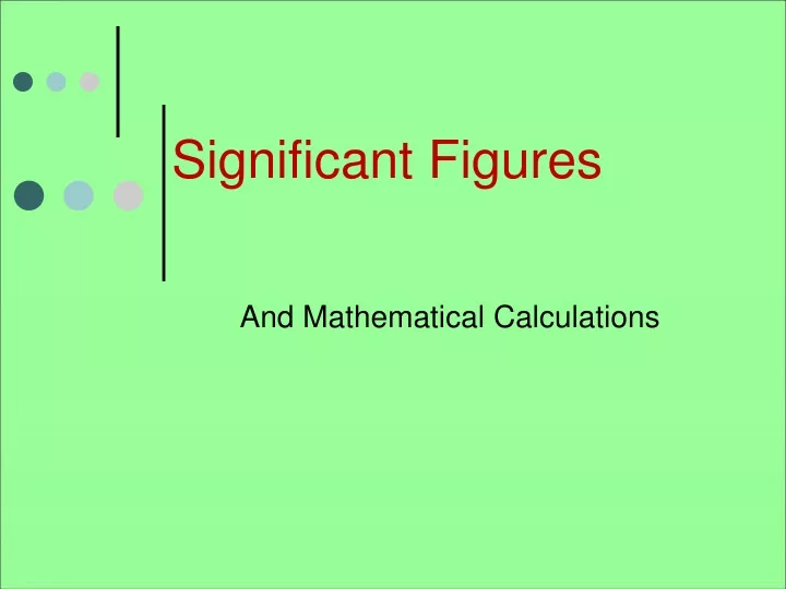 significant figures