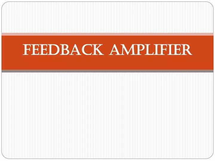 feedback amplifier