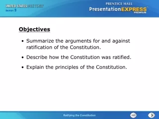S ummarize the arguments for and against ratification of the Constitution.