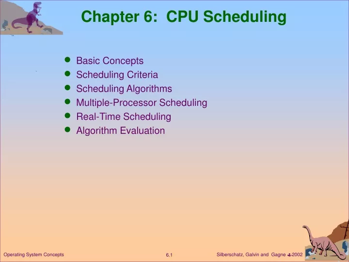 chapter 6 cpu scheduling