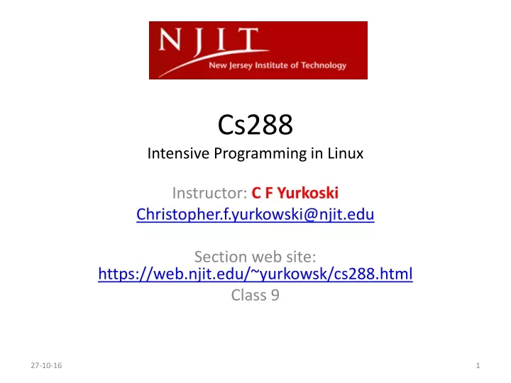 cs288 intensive programming in linux