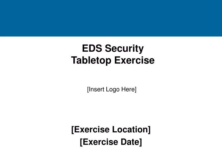 eds security tabletop exercise