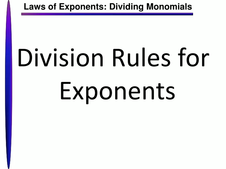 division rules for exponents