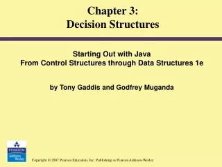 Chapter 3:  Decision Structures