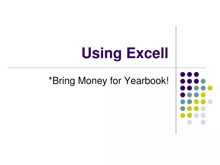 using excell