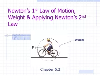 Newton’s 1 st  Law of Motion, Weight &amp; Applying Newton’s 2 nd  Law