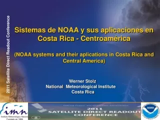 Sistemas de NOAA y sus aplicaciones en Costa Rica - Centroamérica