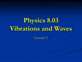 Physics 8.03 Vibrations and Waves