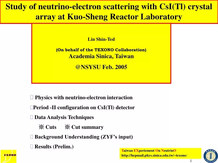study of neutrino electron scattering with