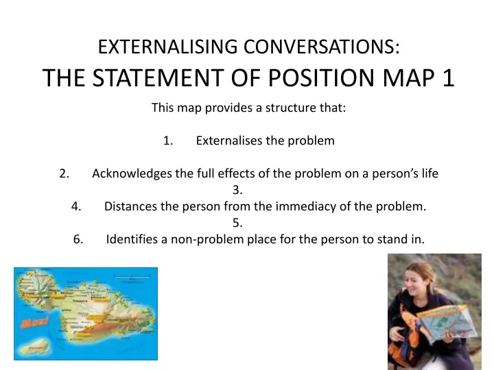 externalising conversations the statement of position map 1