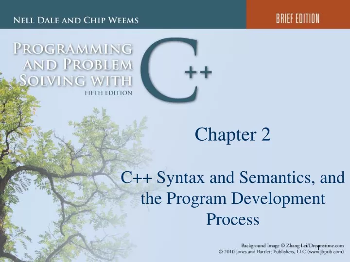 chapter 2 c syntax and semantics and the program development process