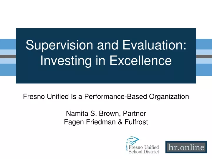 supervision and evaluation investing in excellence