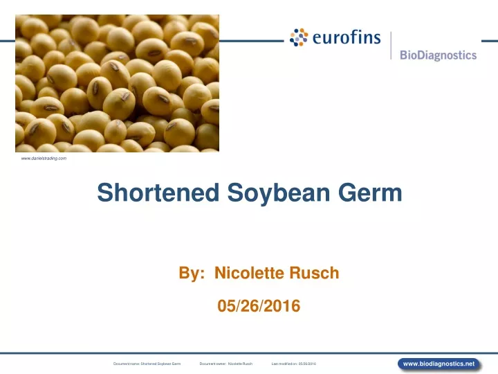 shortened soybean germ