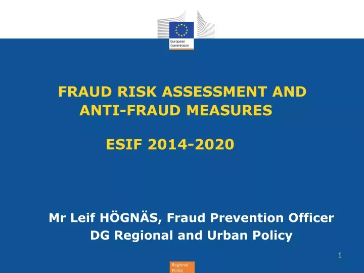 fraud risk assessment and anti fraud measures esif 2014 2020
