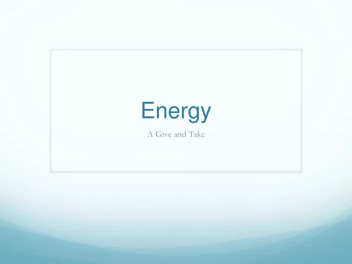 energy