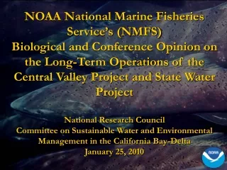 NOAA National Marine Fisheries Service’s (NMFS)
