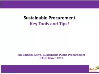 Sustainable Procurement  Key Tools and Tips!