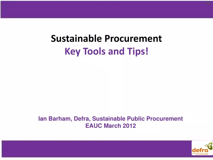 sustainable procurement key tools and tips