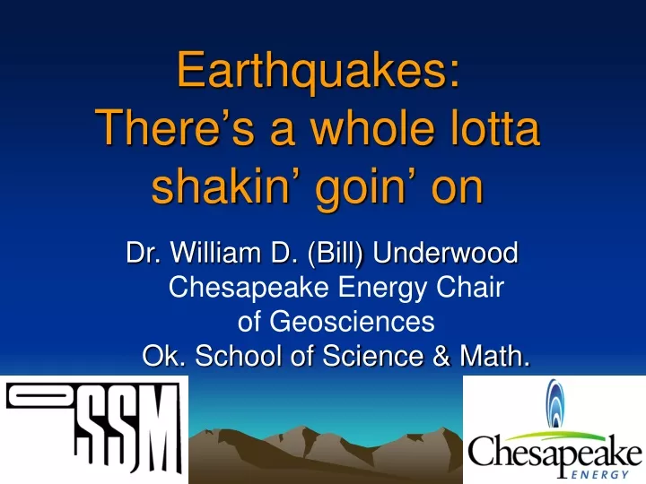 earthquakes there s a whole lotta shakin goin on