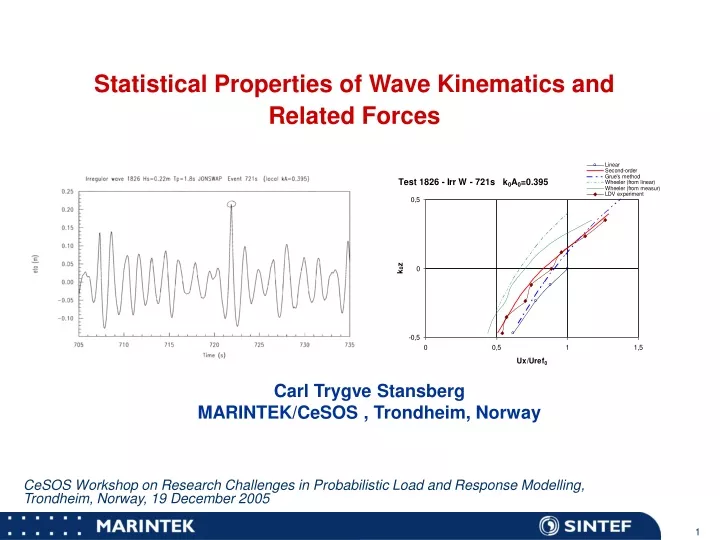 statistical properties of wave kinematics