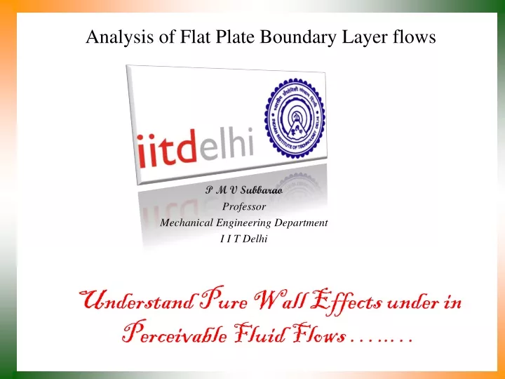 analysis of flat plate boundary layer flows