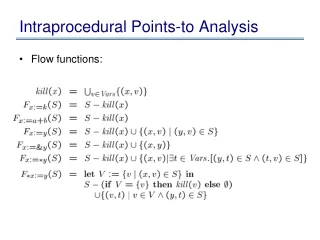 Intraprocedural Points-to Analysis