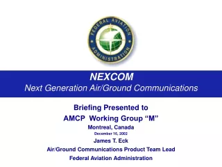NEXCOM Next Generation Air/Ground Communications