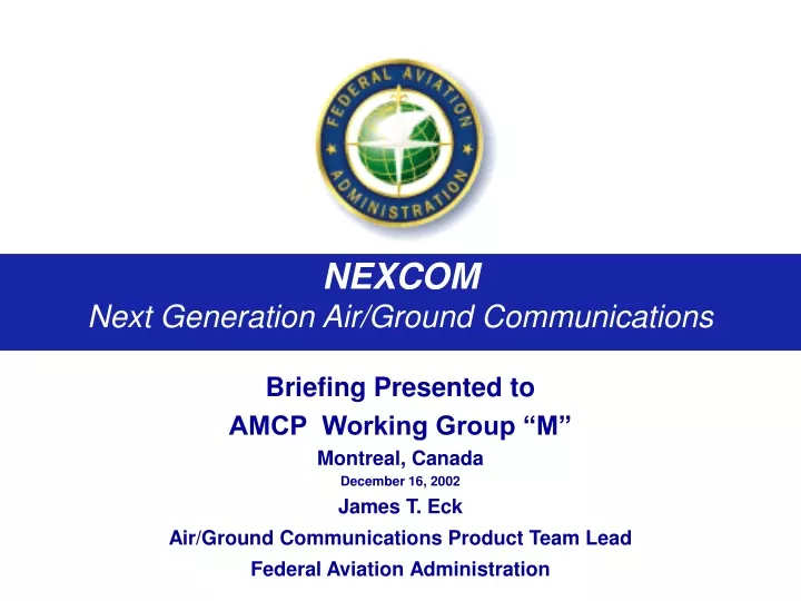 nexcom next generation air ground communications