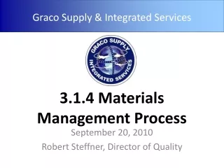 3.1.4 Materials Management Process