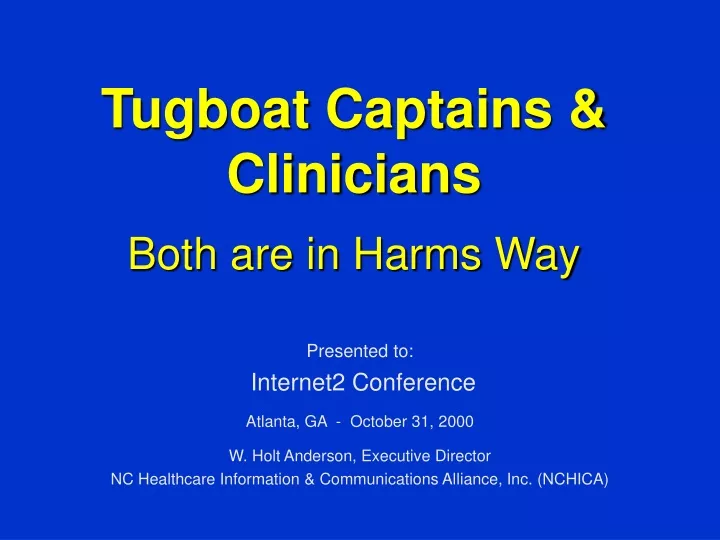 tugboat captains clinicians both are in harms way