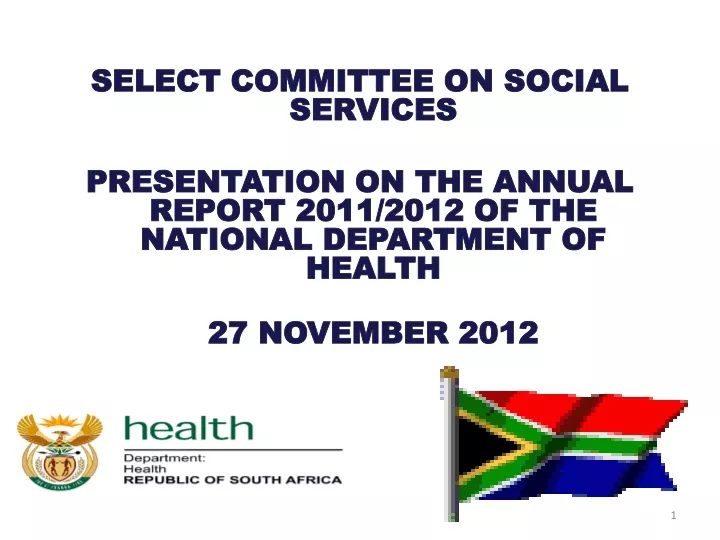 select committee on social services presentation
