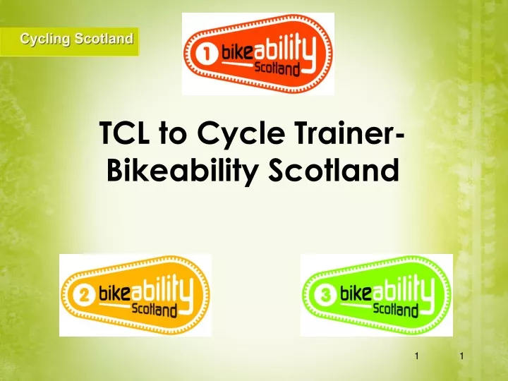 tcl to cycle trainer bikeability scotland