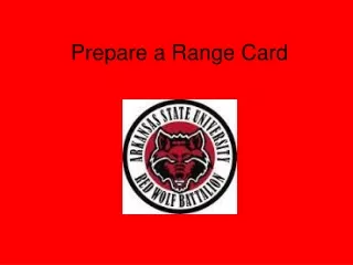 Prepare a Range Card
