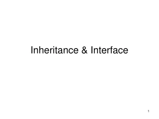 Inheritance &amp; Interface