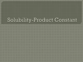 Solubility-Product Constant