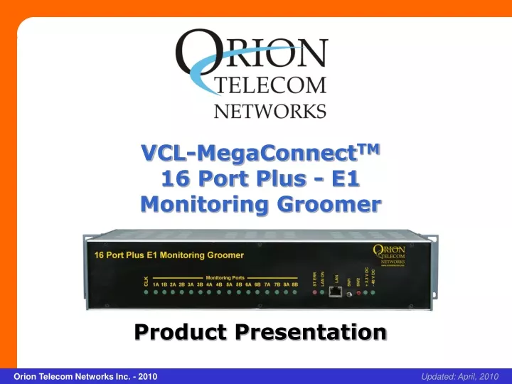 vcl megaconnect tm 16 port plus e1 monitoring