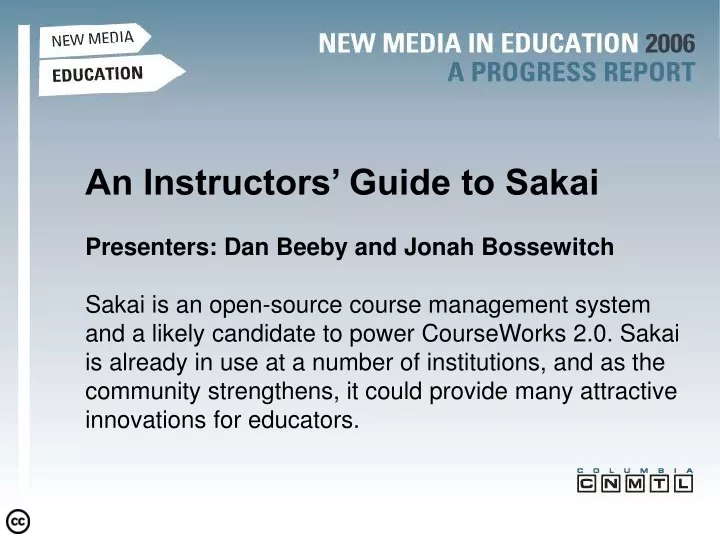 an instructors guide to sakai presenters