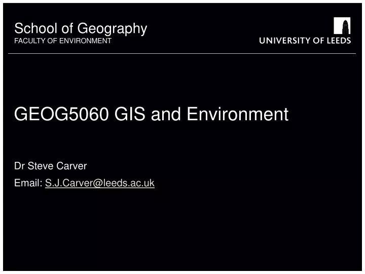 geog5060 gis and environment