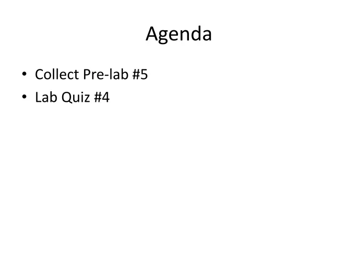 agenda