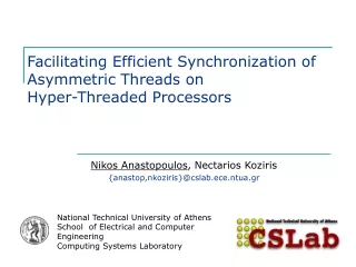 Facilitating Efficient Synchronization of Asymmetric Threads on  Hyper-Threaded Processors