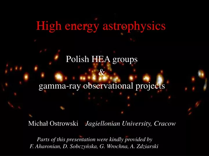 high energy astrophysics